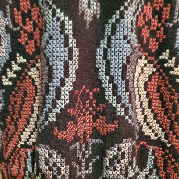 Johnny Was Biya cotton/wool blend black embroidered hooded cardigan sweater. S. - Picture 8 of 14